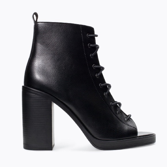 open toe combat boots